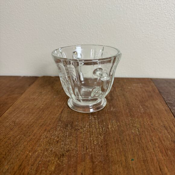 Vintage Clear Glass Depression Era Madrid Pattern Sugar Bowl - Picture 7 of 8